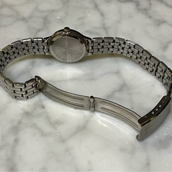 H by Halston stainless steel link watch. Works. - Picture 7 of 9